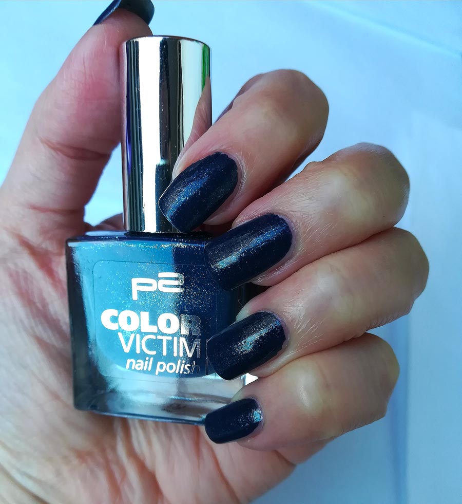 Subtle Shimmer Navy Square Nails — Navy Blue Nails