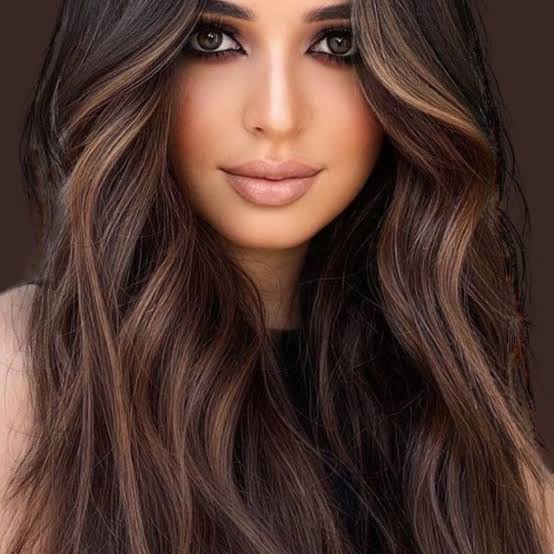 Dark Brown With Warm Balayage Dark Brown With Warm Balayage β Winter Hair Colors