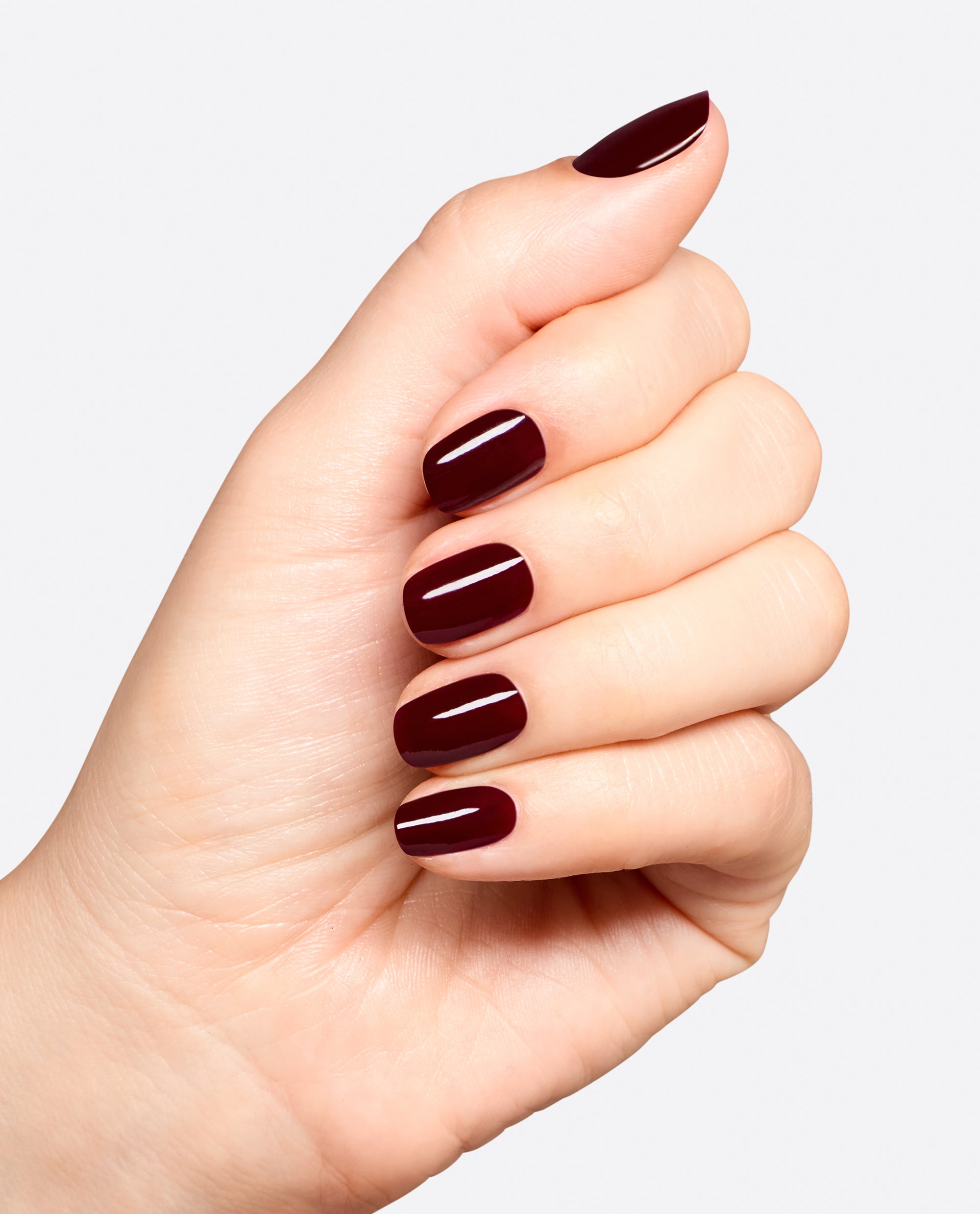 Short Rounded Burgundy Glossy Nails Short Rounded Burgundy Glossy Nails β Burgundy Nails