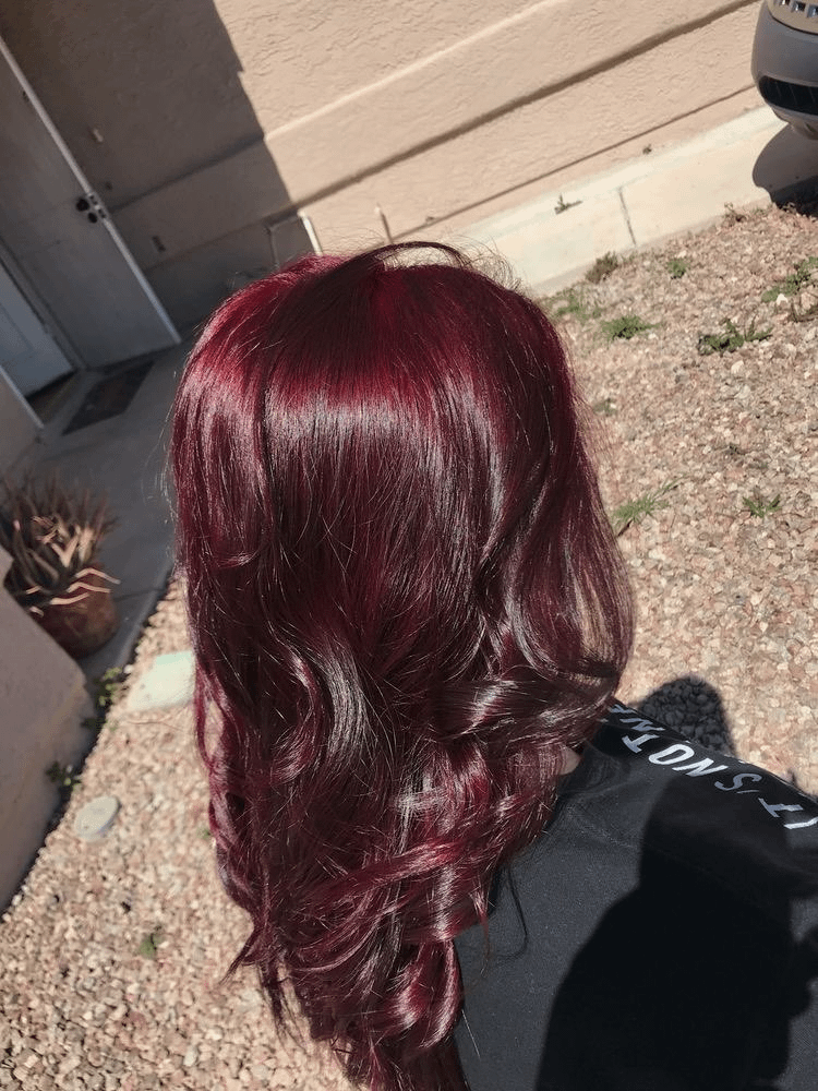 Deep Glossy Burgundy — Burgundy Hair Color
