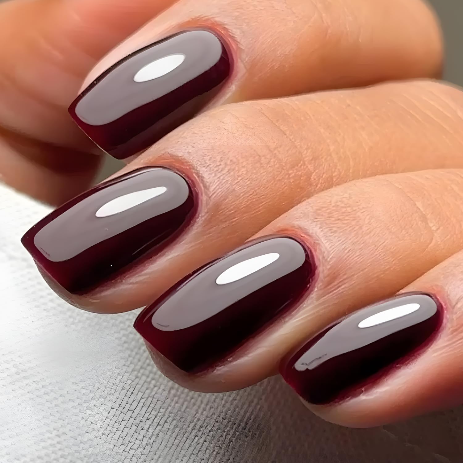 Short Square Deep Cherry Gloss Short Square Deep Cherry Gloss β Black Cherry Nails