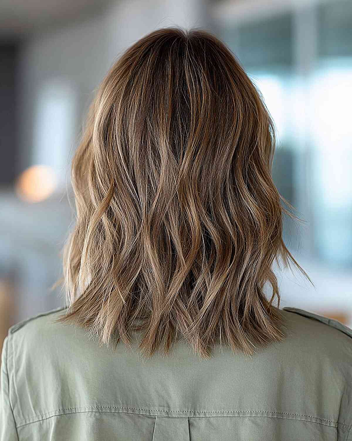 Collarbone Lob With Ash Brown Blonde Balayage Collarbone Lob With Ash Brown Blonde Balayage β Ash Brown Hair