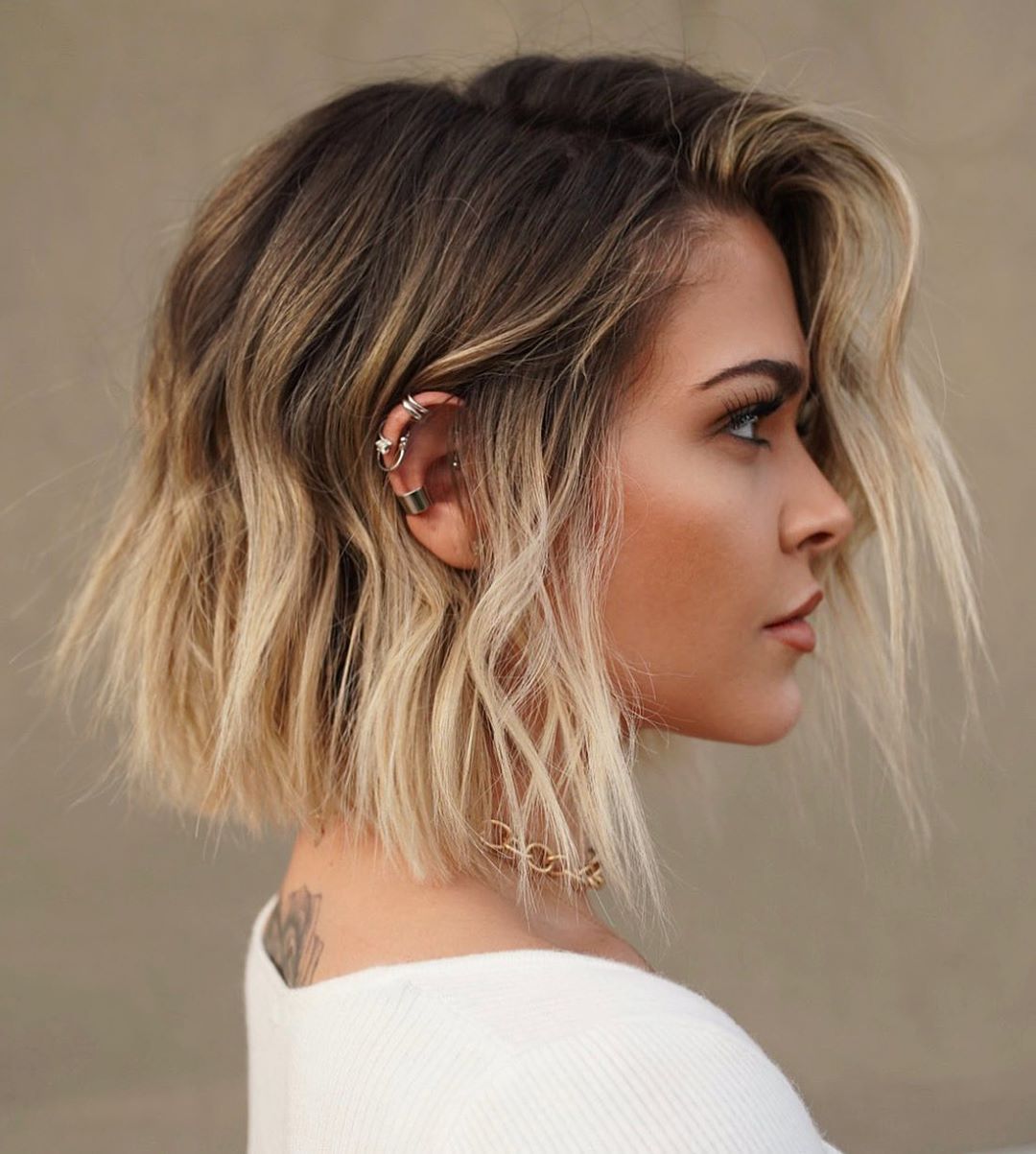 Dark Blonde Bob With Balayage — Low Maintenance Winter Hair Colors