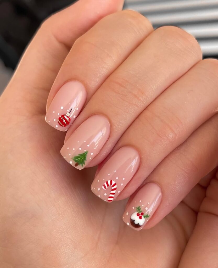 Short Square Christmas Icon Nails Short Square Christmas Icon Nails β Christmas Nails 2026