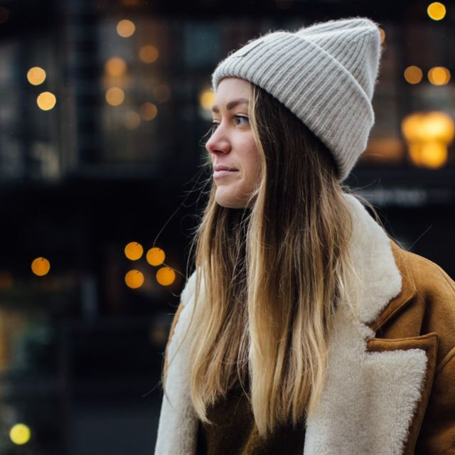 Beanie Friendly Long Wavy Layers — Winter Hairstyles for Thin Hair