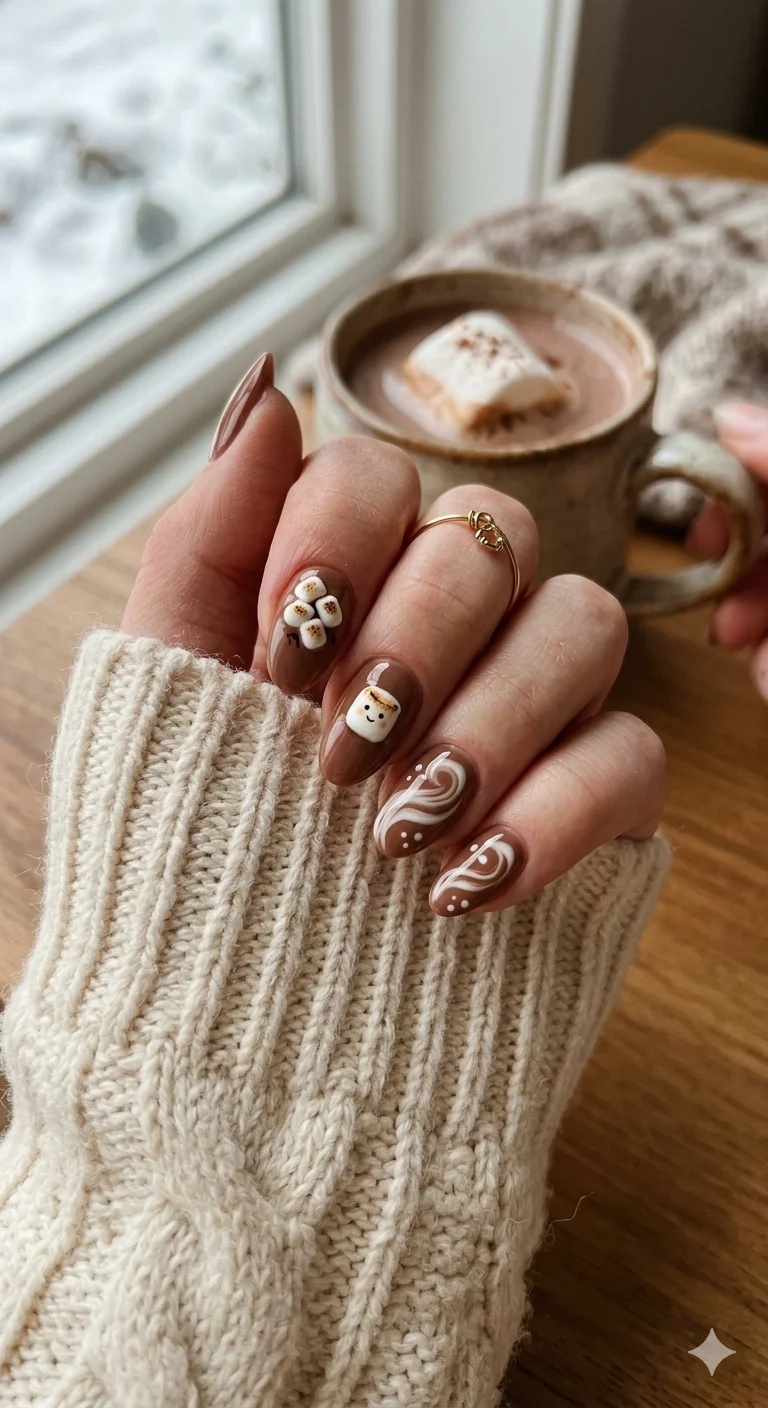 Winter Christmas Visual Idea Winter Christmas Visual Idea β Winter Dip Powder Nails