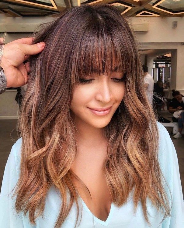 Medium Brown With Blonde Balayage — Winter Hair Colors for Plus Size Women