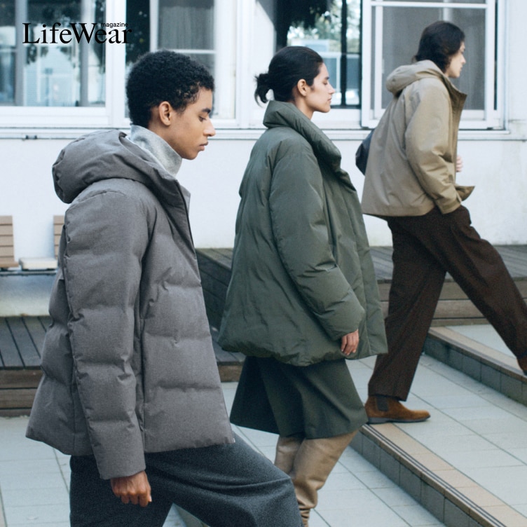 Grey Puffer Coat with Turtleneck and Trousers — Winter Coats for Women