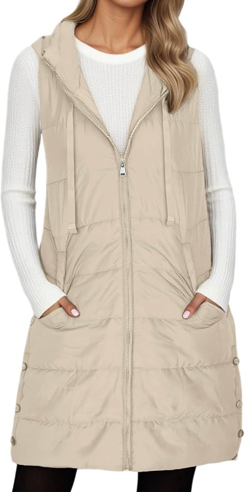 Longline Puffer Vest Over Knit Top Longline Puffer Vest Over Knit Top β Winter to Spring Transition Outfits