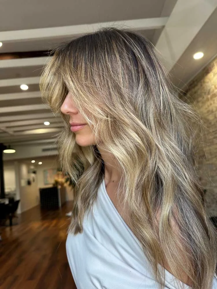 Dark Blonde With Ash Blonde Side Part — Winter Highlights