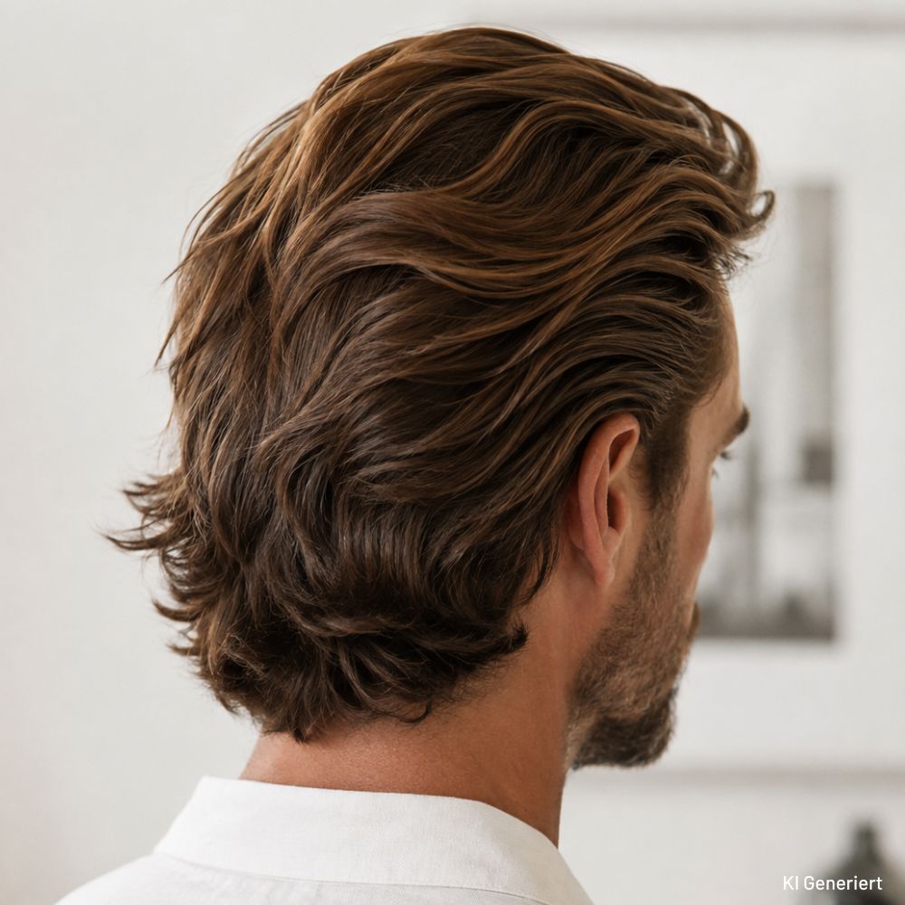 Medium Brown Shoulder Length Waves — Winter Hairstyles for Men