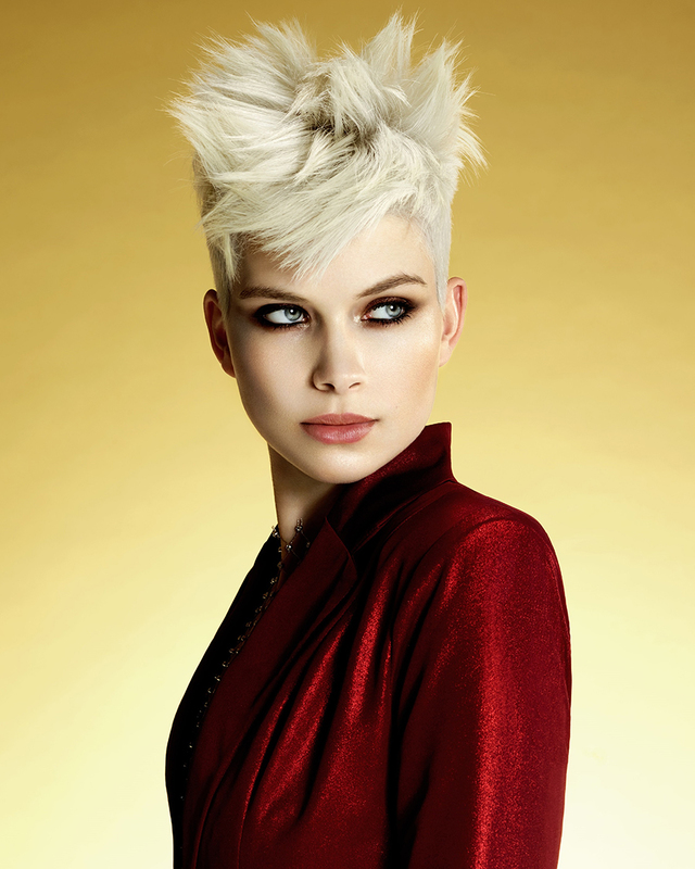 Platinum Spiky Pixie Extreme Volume — Winter Hair Colors for Short Hair