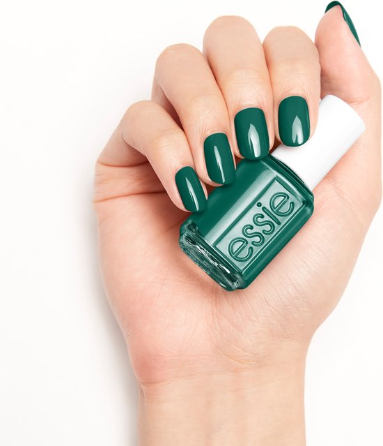 Short Square Opaque Dark Green — Dark Green Winter Nails