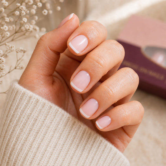 Timeless Classic French Manicure Nails — Short Winter Nails