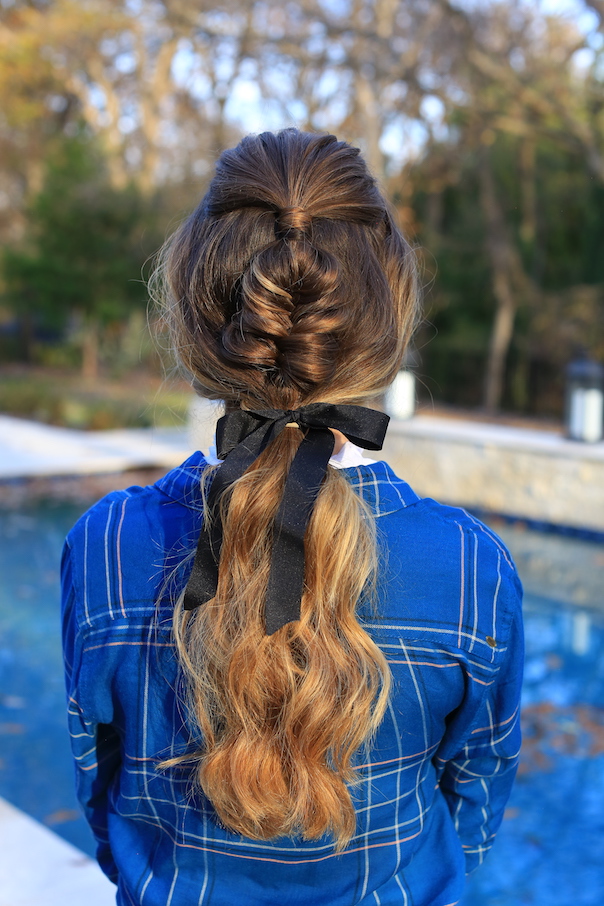 Half Up Fishtail Braid for Blonde Hair Half Up Fishtail Braid for Blonde Hair β Winter Hairstyles for Kids