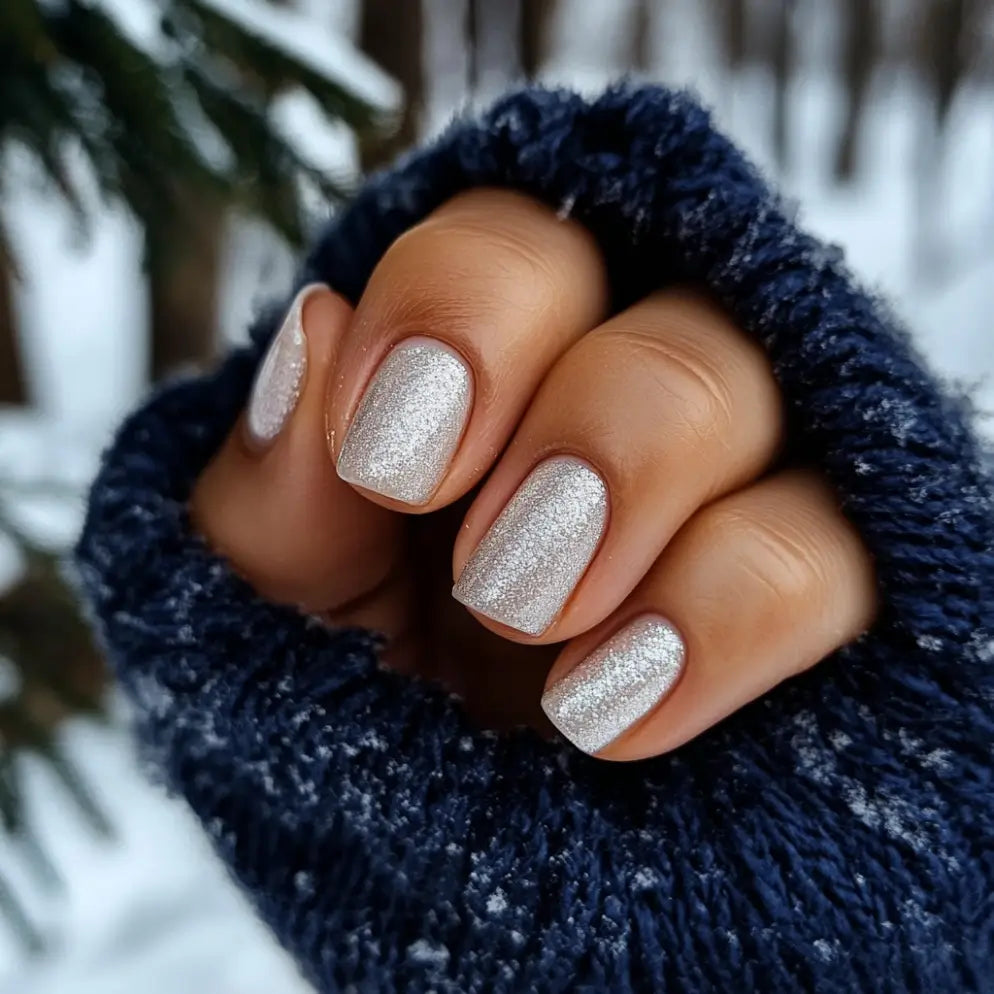 Shimmer Glitter Visual Idea Shimmer Glitter Visual Idea β Winter Dip Powder Nails