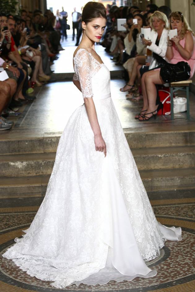Full Body Side View Visual Idea — Winter Wedding Hairstyles