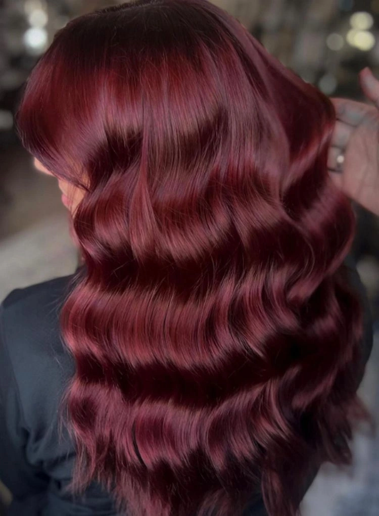 Deep Burgundy With Visible Red Undertones Deep Burgundy With Visible Red Undertones β Dark Winter Hair Colors