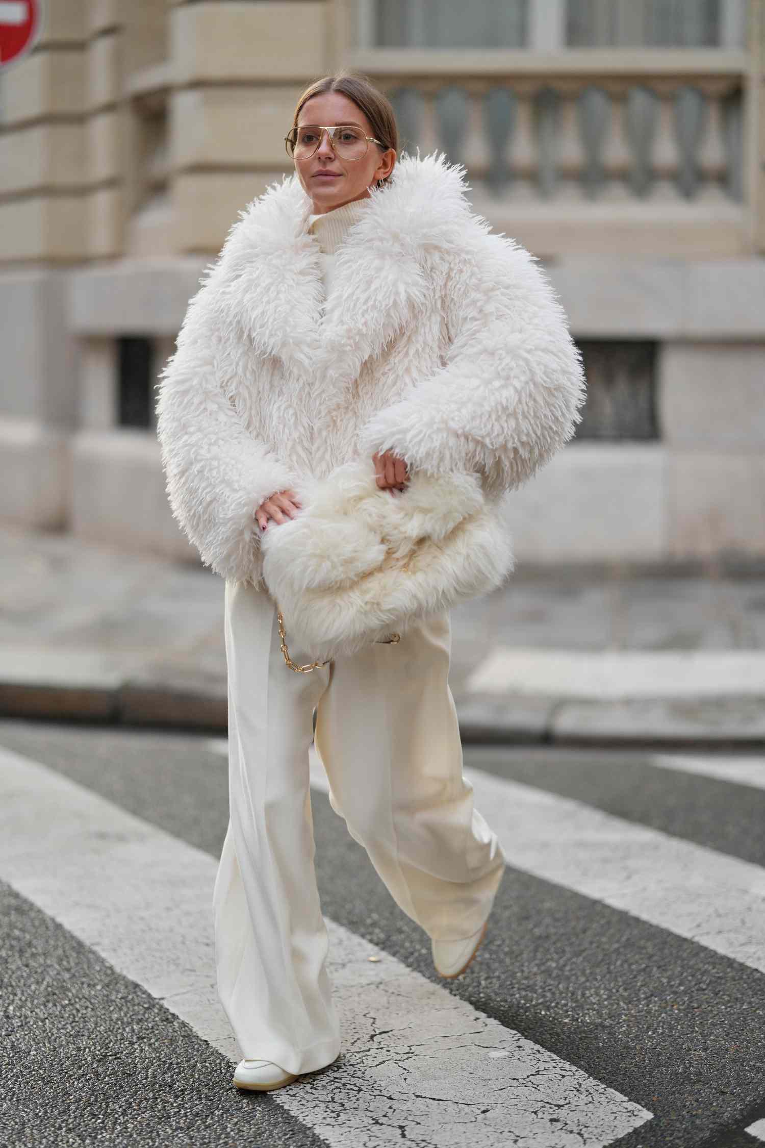 Tailored Grey Wool Coat with Plaid Scarf and Loafers — Neutral Winter Outfits