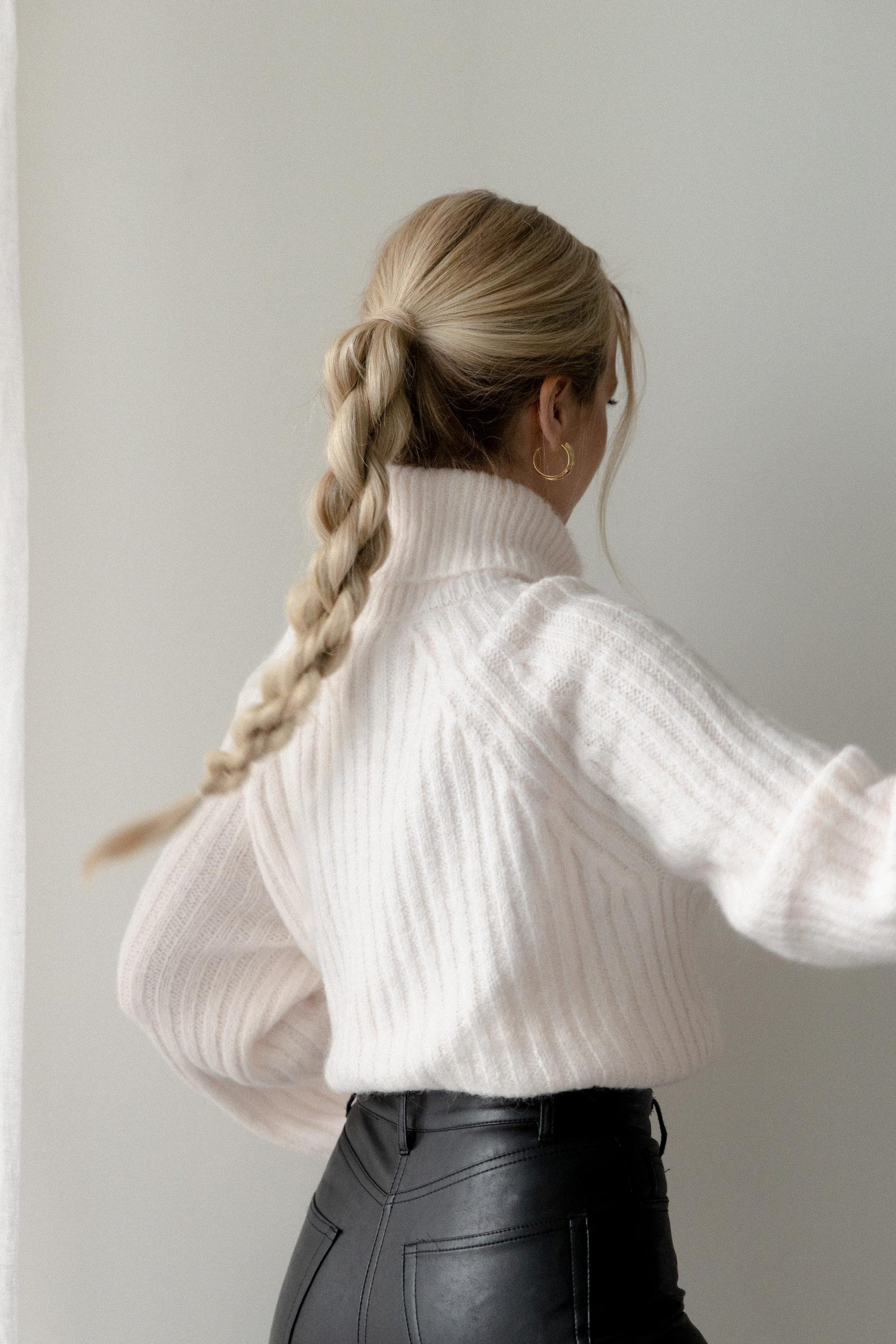 Fine Blonde Braid in Ponytail Fine Blonde Braid in Ponytail β Winter Braided Hairstyles