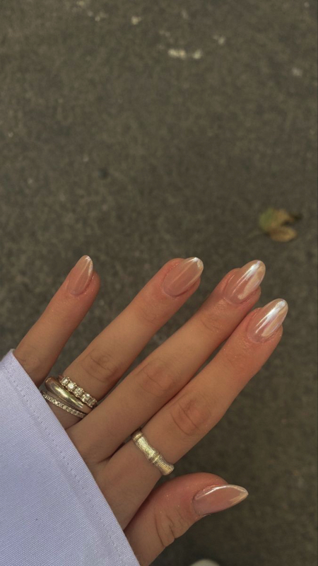 Pearlescent Chrome Visual Idea — Classy Winter Nails