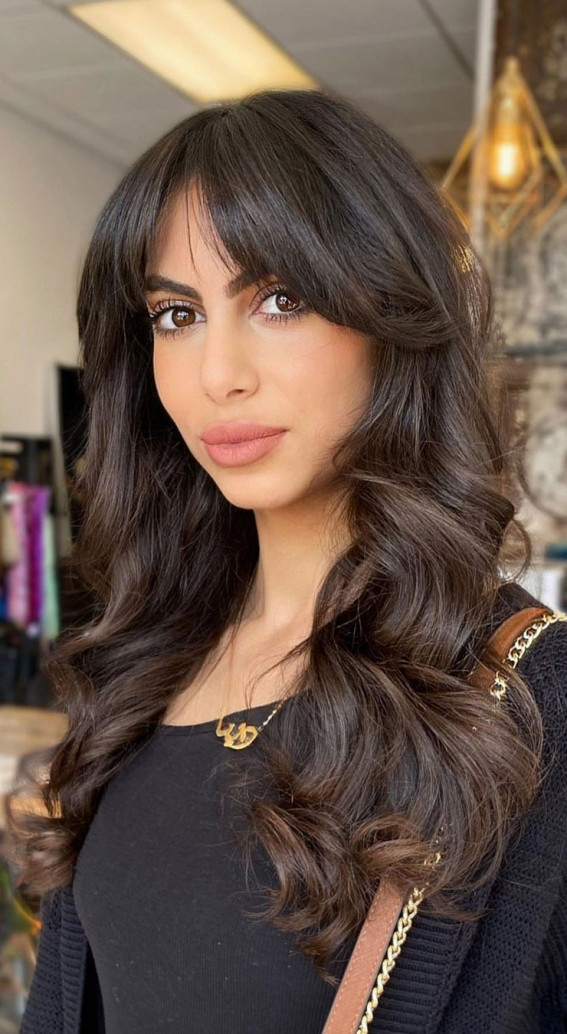 Dark Brown Visual Idea Dark Brown Visual Idea β Winter Haircuts for Long Faces