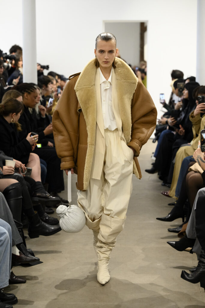 Shearling Leather Jacket and Neutrals — Paris Winter Outfits