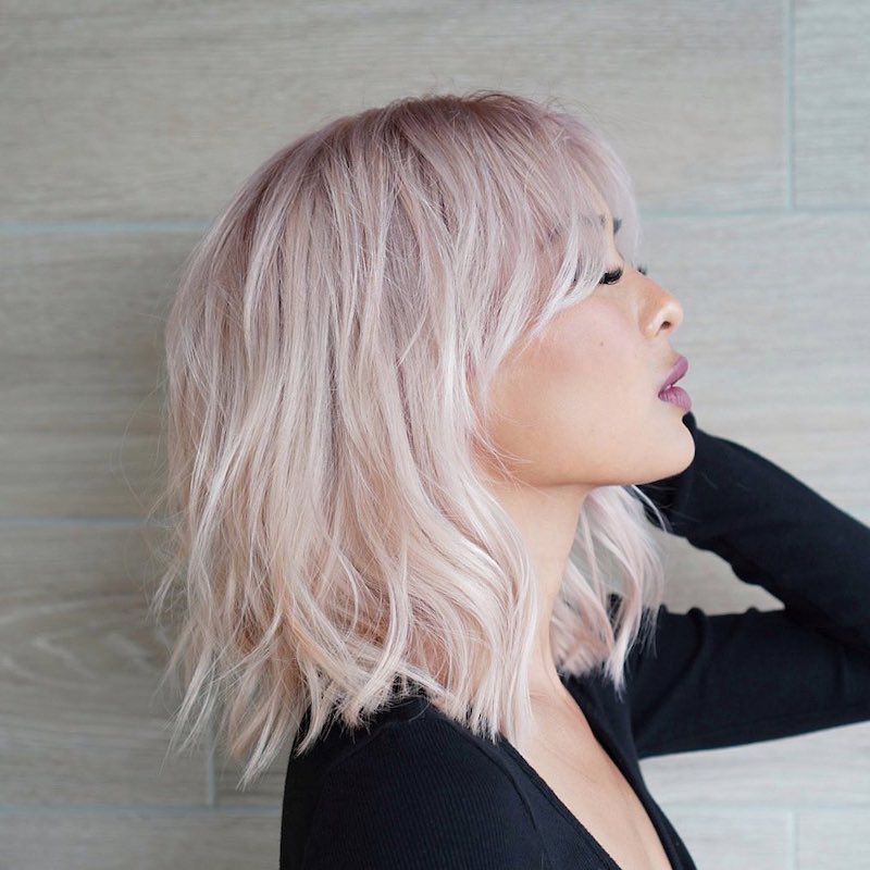 Ash Blonde Pixie Bob Side Bangs — Winter Hair Colors for Short Hair