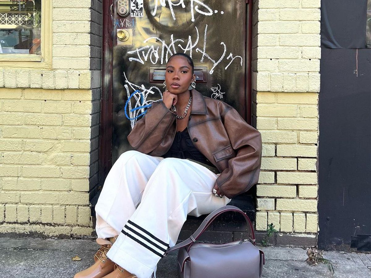 Cargo Pants and Leather Jacket: A Ruggedly Polished Look — Timberland Boots Outfits