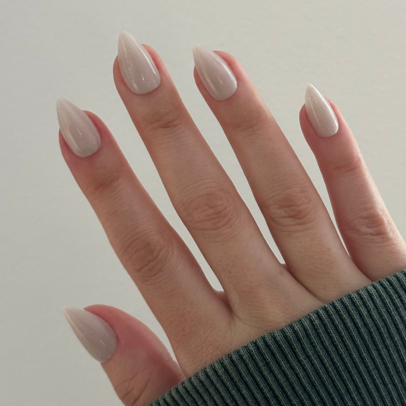 Velvet Matte Beige Iridescent Stiletto Nails Velvet Matte Beige Iridescent Stiletto Nails β Winter Stiletto Nails