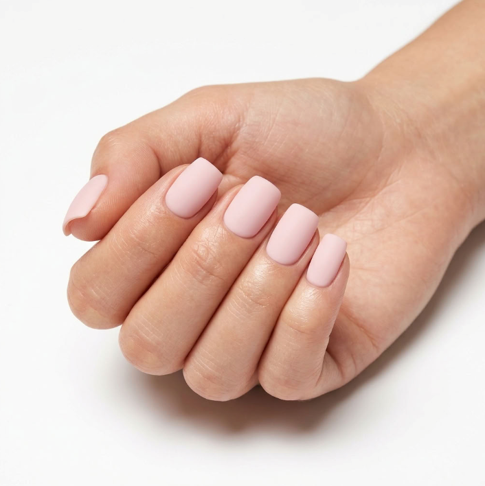Matte Visual Idea Matte Visual Idea β Winter Squoval Nails