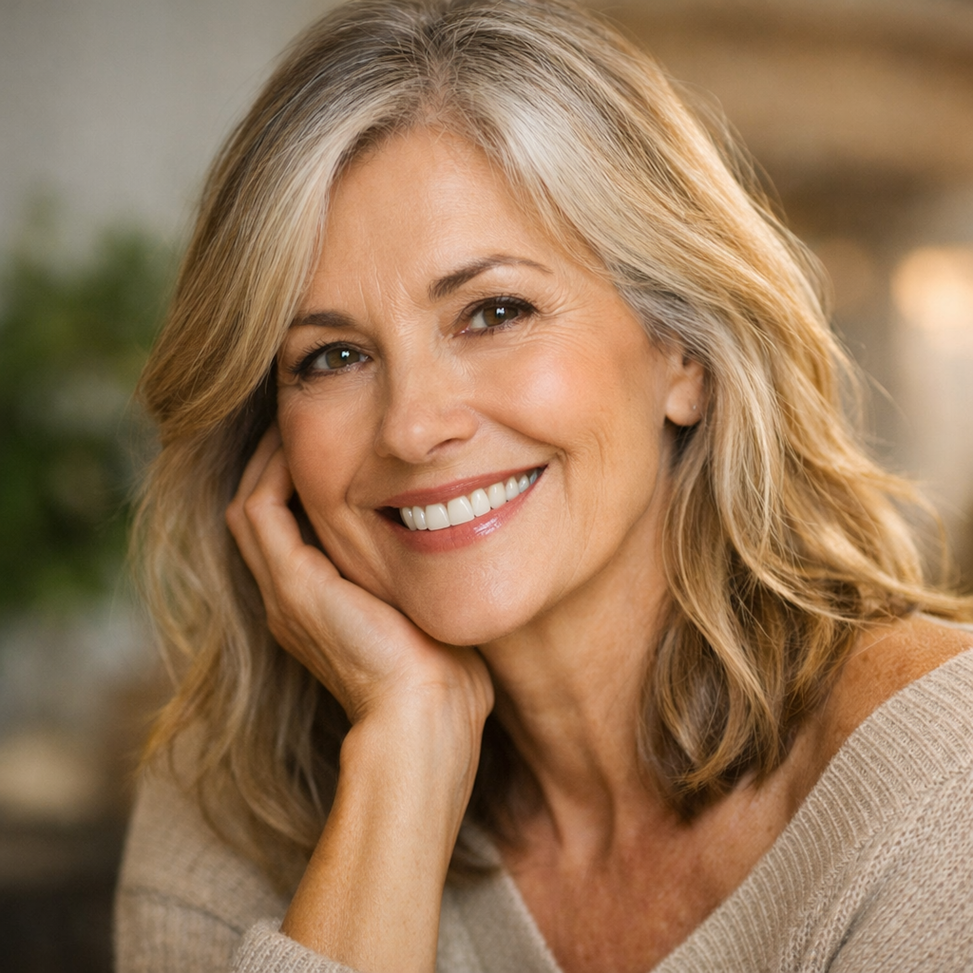 Blonde Collarbone Lob With Side-Swept Bangs — Winter Haircuts for Women Over 60