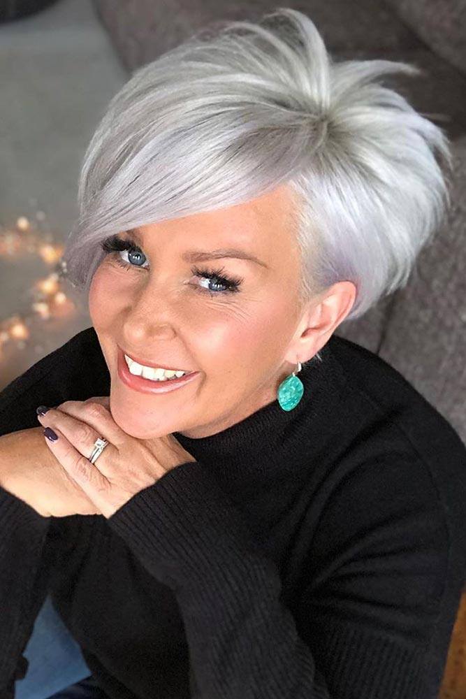 Silver Visual Idea — Winter Hairstyles for Women Over 70