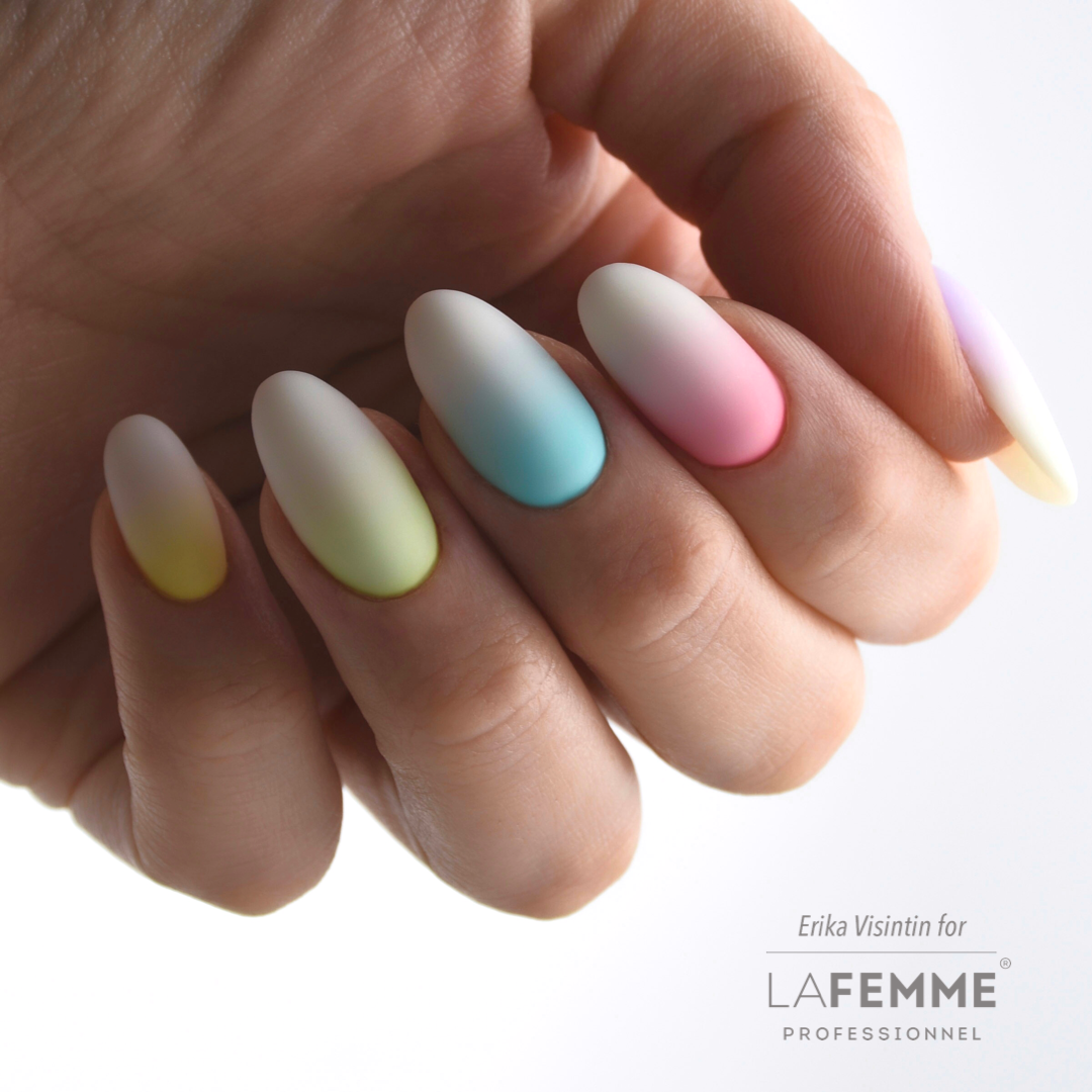 Matte Visual Idea — Winter Ombre Nails