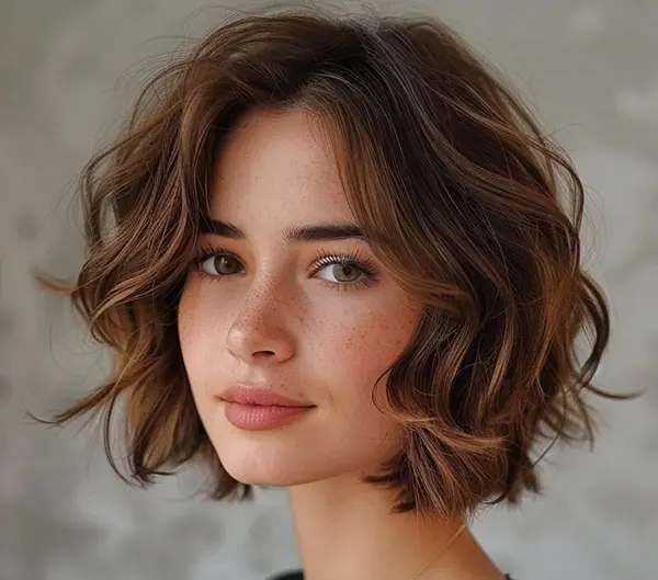 Tousled Chin Bob With Curtain Bangs — Winter Date Night Hairstyles