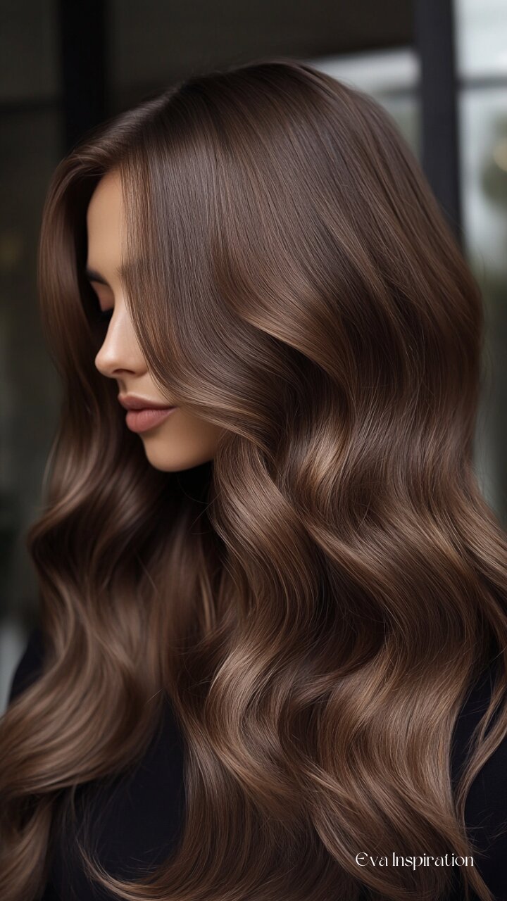 Rich Chocolate Brown Visual Idea — Fall to Winter Hair Colors