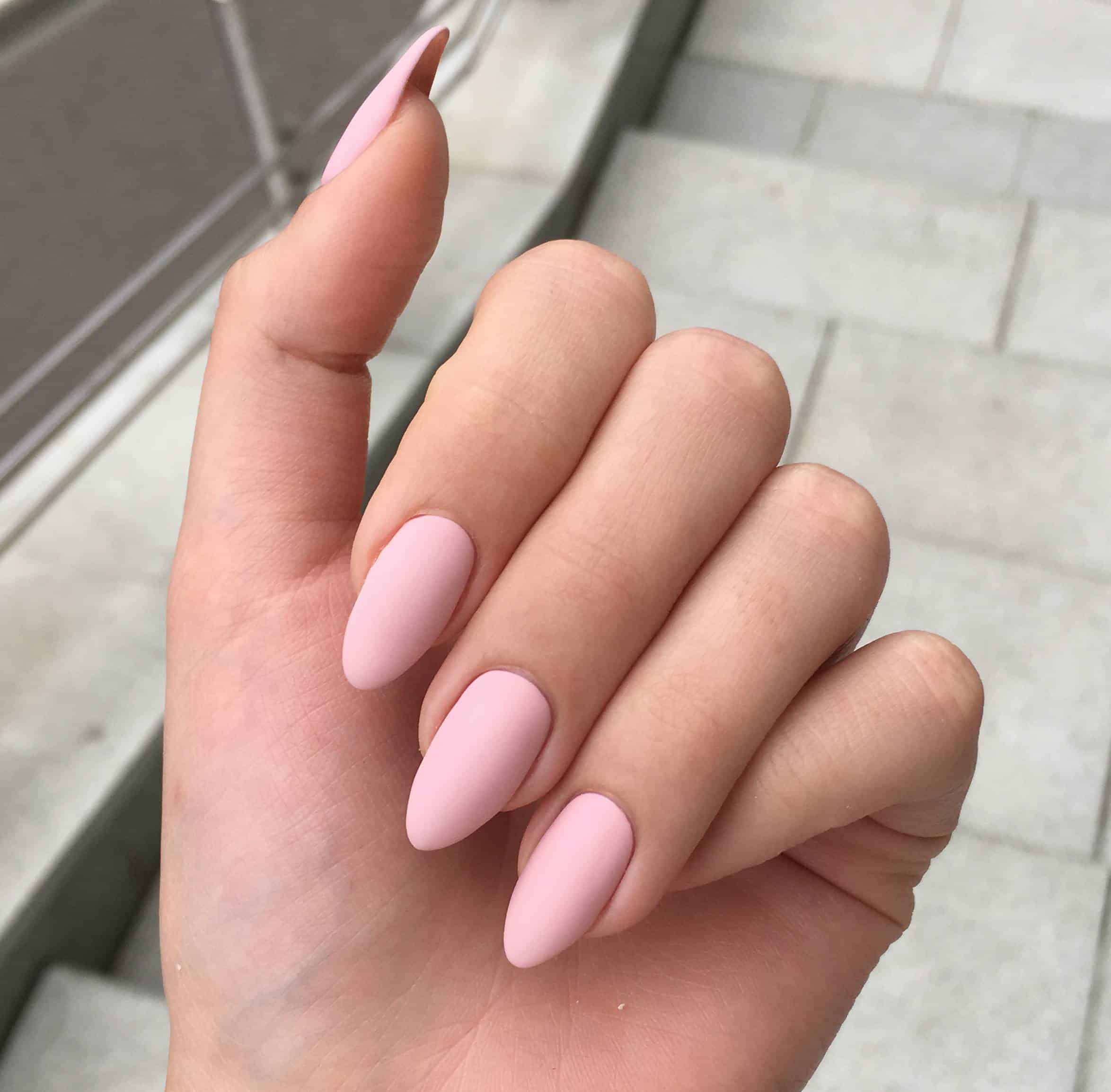 Matte Dusty Rose Almond Matte Dusty Rose Almond β Winter Nail Colors for Brown Skin