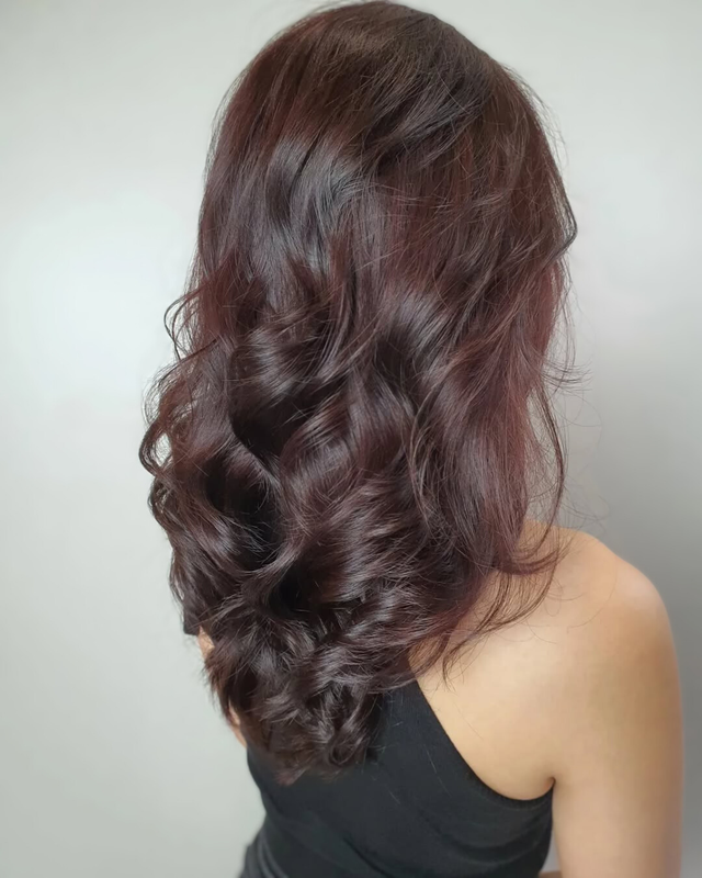 Deep Mahogany With Subtle Red Balayage — Mahogany Hair Color