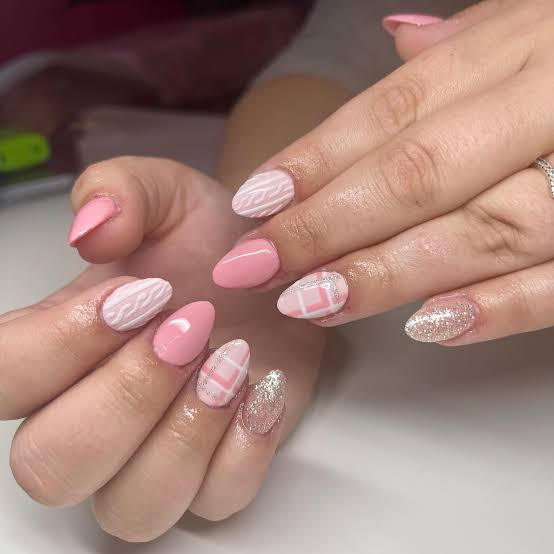 French Tip Snowflake Square Nails French Tip Snowflake Square Nails β Winter Birthday Nails