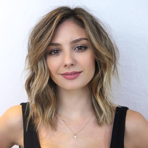 Collarbone Shaggy Lob With Choppy Bangs Collarbone Shaggy Lob With Choppy Bangs β Winter Haircuts for Square Faces