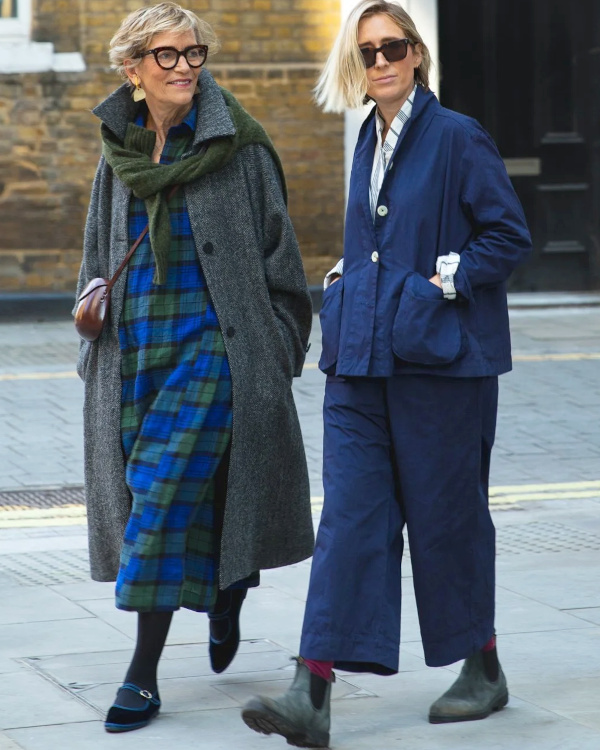 Plaid Dress and Layered Outerwear — Paris Winter Outfits