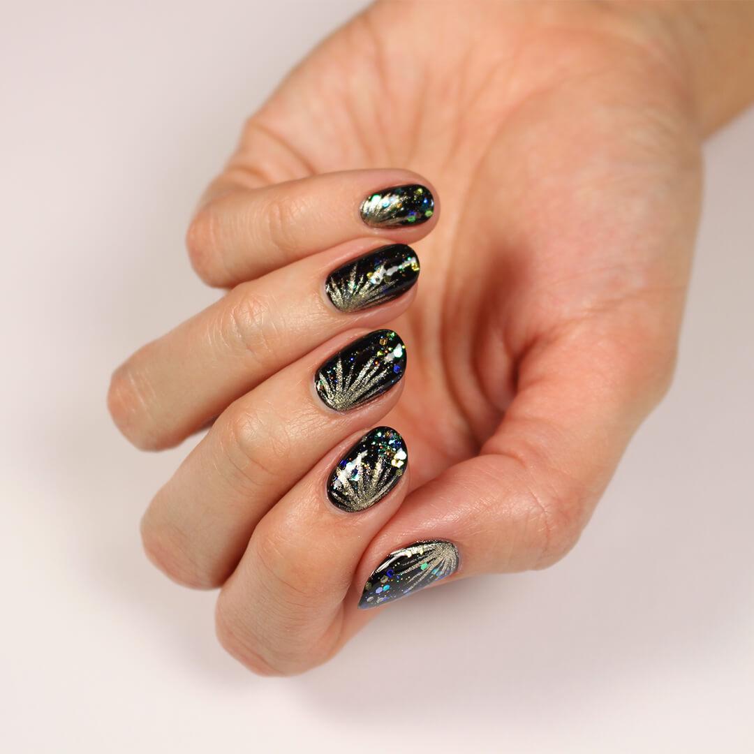Not Specified Visual Idea — Winter Black Nails