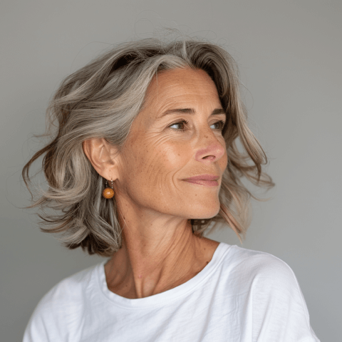 Collarbone-Length Visual Idea Collarbone-Length Visual Idea β Winter Haircuts for Gray Hair