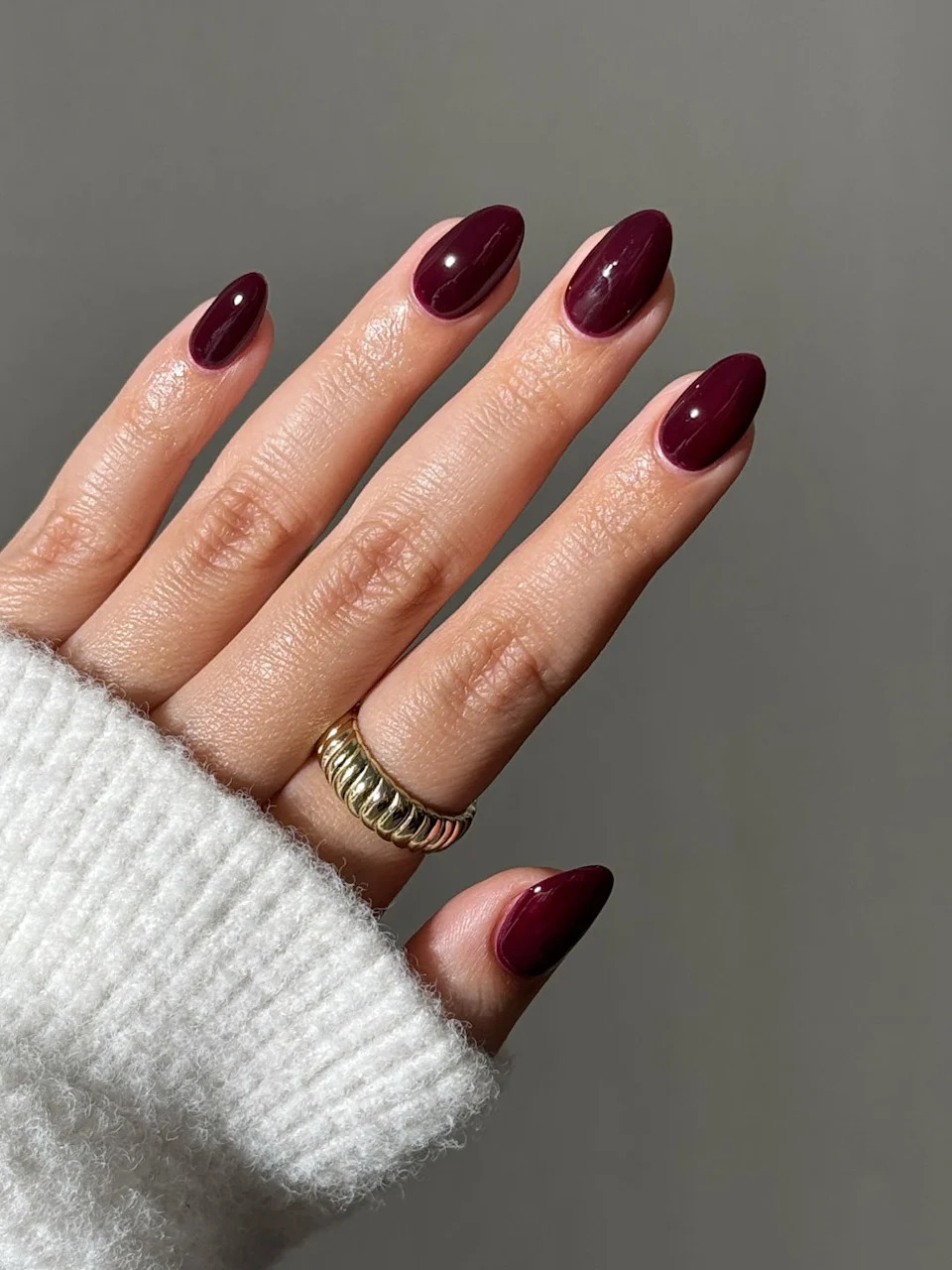Rich Glossy Deep Burgundy Oval Nails Rich Glossy Deep Burgundy Oval Nails β Burgundy Nails