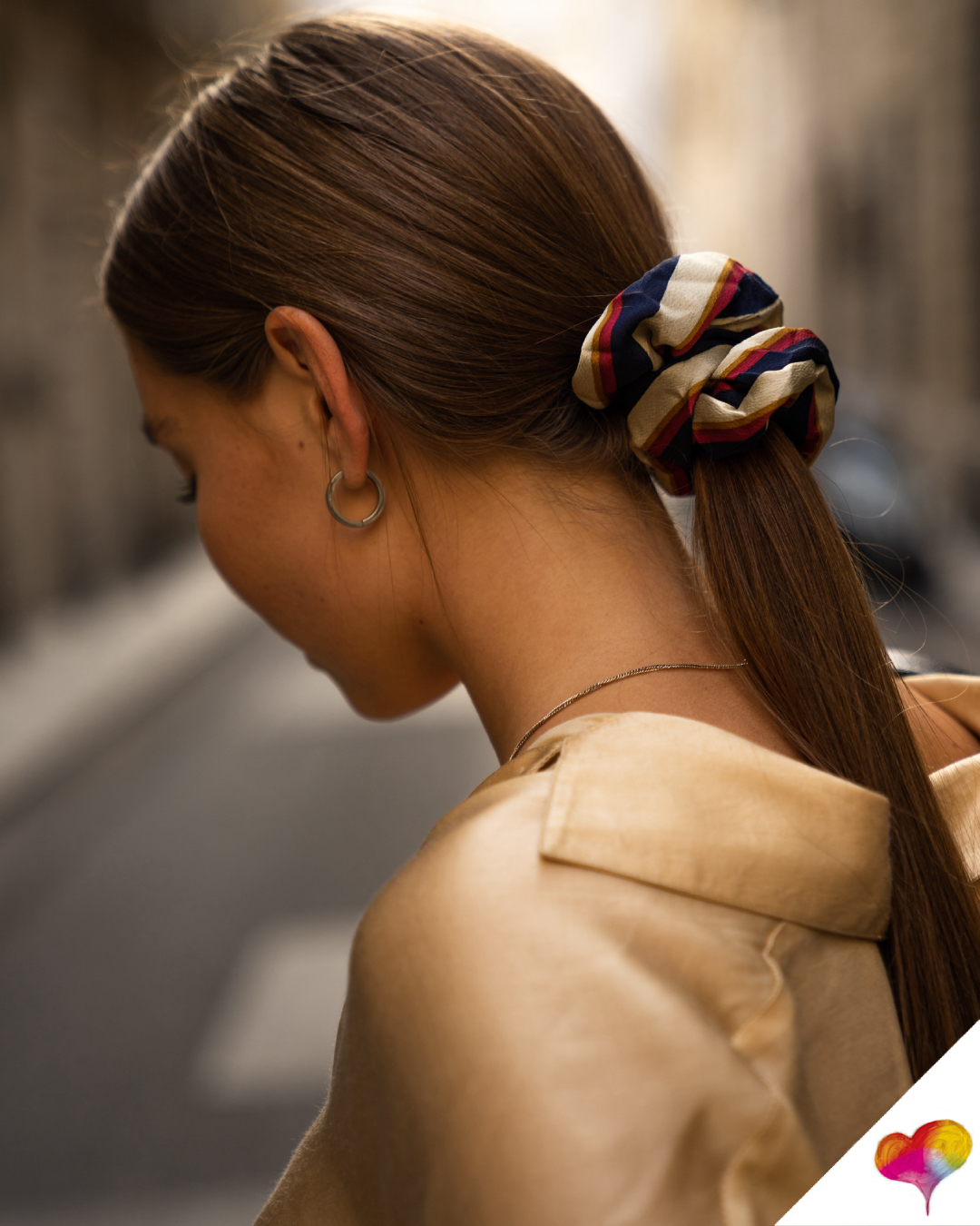 High Ponytail With Gold Accessory — Winter Ponytail Hairstyles
