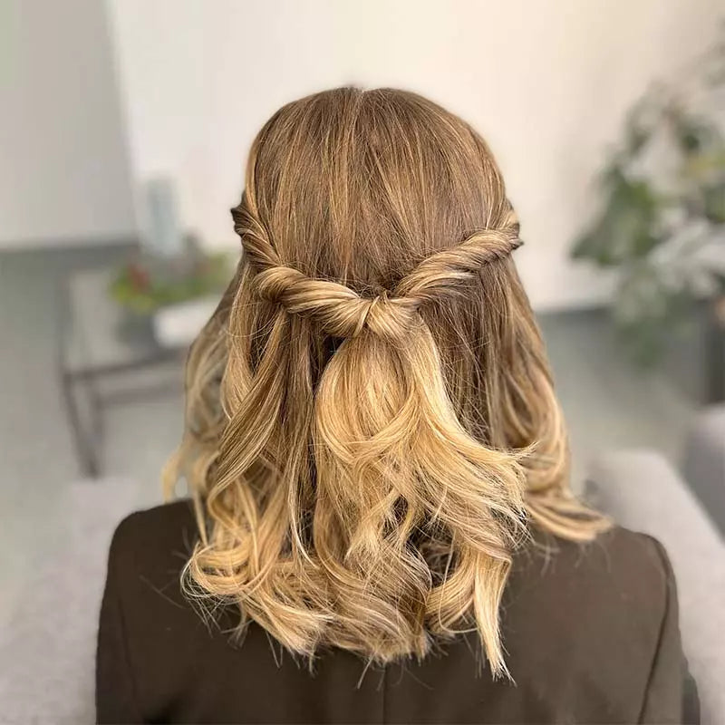Half Up Twisted Sections — Winter Twist Hairstyles