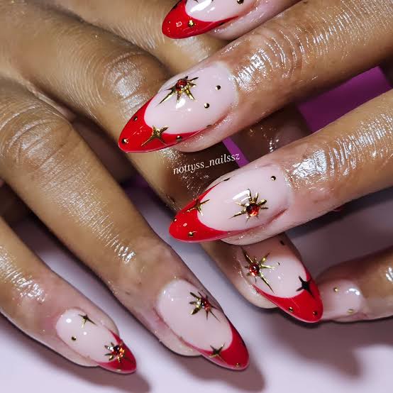 The Single Detail A Reader Notices First Pale Pink with Red Bow and Snowflakes The Single Detail A Reader Notices First Pale Pink with Red Bow and Snowflakes β Christmas Oval Nails 2026