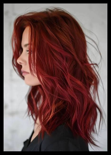 Deep Burgundy Red Lob Deep Burgundy Red Lob β Winter Hair Colors for Redheads