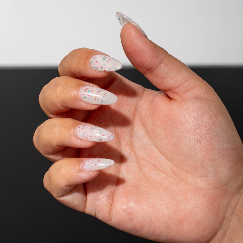 All-Over Glitter Visual Idea All-Over Glitter Visual Idea β Winter Dip Powder Nails