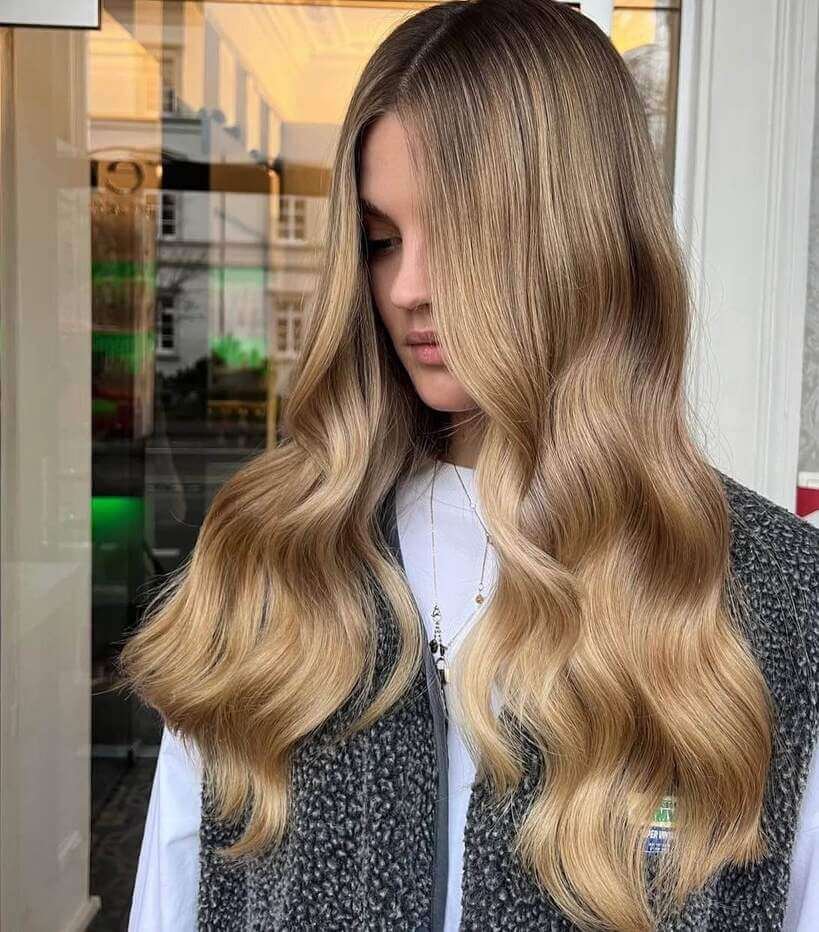 Dark Blonde With Honey & Caramel Highlights — Winter Highlights